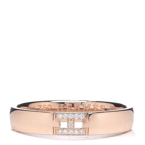 hermes wedding band|Hermes 18K Rose Gold Diamond Ever Herakles Wedding Band Ring .